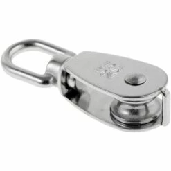 AIDUCHO Robuste Poulie à Corde Réa Simple Avec Emerillon Pivotante En Inox Pulley Block Charge Max. 35-1000 Kg - M20 -Equipement antichute Soldes 33720546 2