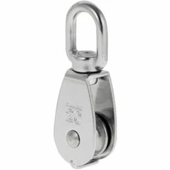 AIDUCHO Robuste Poulie à Corde Réa Simple Avec Emerillon Pivotante En Inox Pulley Block Charge Max. 35-1000 Kg - M20 -Equipement antichute Soldes 33720546 3