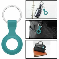 ASUPERMALL Kkmoon Tracker Porte-Couverture De Protection En Silicone Cas De Remplacement Couverture Pour Airtag Anti-Perdu Anti-Scratch Finder Protector Avec Porte-Cles, Blanc -Equipement antichute Soldes 33768518 5