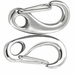 AIDUCHO Lot De 2 Boucle Mousqueton En Inox Alpinisme Escalade Forme Oeuf 5cm