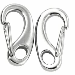 AIDUCHO Lot De 2 Boucle Mousqueton En Inox Alpinisme Escalade Forme Oeuf 5cm -Equipement antichute Soldes 33996993 5