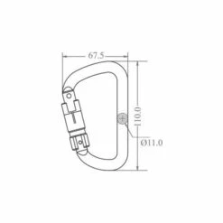 KRATOS SAFETY - Mousqueton Aluminium à Verrouillage Automatique Triple Action - Version Keylock -Equipement antichute Soldes 34880435 3