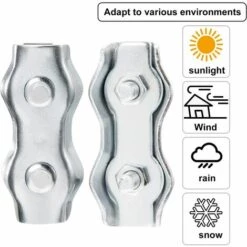 BARES Connecteur En Acier Galvanisé Par épisseuse De Fils De Connecteur De Corde Poly Pour Clôtures électriques (20) -Equipement antichute Soldes 34909260 3