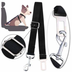 DONTODENT 2 Pièces De Ceinture De Sécurité De Voiture Chat Chien Réglable Ceinture De Sécurité Harnais De Ceinture De Sécurité De Voiture F