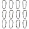 Lixada Mousqueton En Forme De D Serrure Robuste En Alliage D'aluminium Mousqueton Tente Corde Mousqueton Sac A Dos Cintre Mousqueton, Modele: 12pcs - Modele: 12pcs -Equipement antichute Soldes 36033601 1
