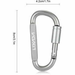 Lixada Mousqueton En Forme De D Serrure Robuste En Alliage D'aluminium Mousqueton Tente Corde Mousqueton Sac A Dos Cintre Mousqueton, Modele: 12pcs - Modele: 12pcs -Equipement antichute Soldes 36033601 3
