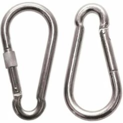 Seilwerk STANKE Mousqueton Pompier Zingué Avec Vis De Sécurité, Mousqueton En Acier Galvanisé Avec Vis De Blocage DIN 5299D, 14x180mm, 1x -Equipement antichute Soldes 36366208 4