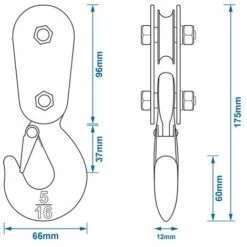 KSX Poulie Avec Crochet Pour Treuil électrique Dans Blister -Equipement antichute Soldes 36410043 4