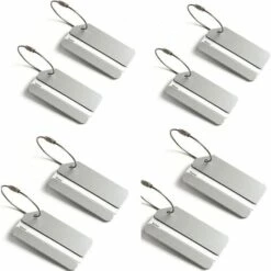 BEARSU Étiquettes De Bagage De 8 Pièces, étiquettes D'étiquette D'identification De Valise De Voyage En Aluminium En Métal
