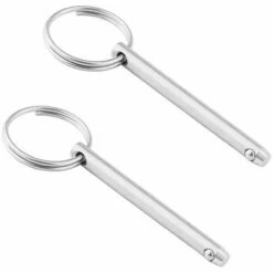 BEARSU Lot De 2 Goupilles à Dégagement Rapide En Acier Inoxydable 316, Diamètre 1/4" (6,3 Mm), Longueur Totale 3" (76 Mm), Longueur Effective 2,4" (61 Mm), Goupille Supérieure Bimini, Matériel Marin