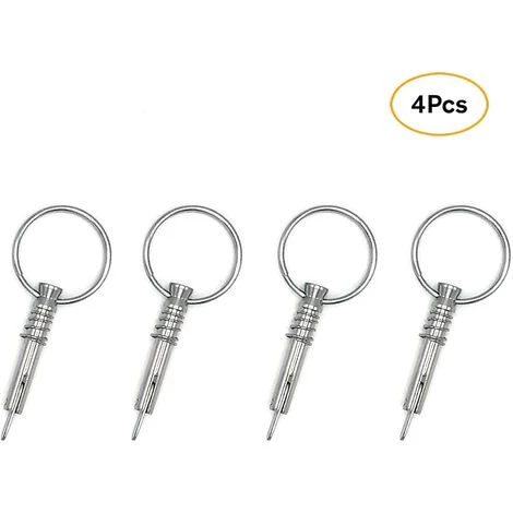 BEARSU 4 PCS Bimini Top Pins, Goupille à Dégagement Rapide De 1/4 "de Diamètre Avec Came Et Ressort, Goupilles De Charnière Amovibles En Acier Inoxydable 316 Quincaillerie Marine 4 BEARSU 4 PCS Bimini Top Pins, Goupille à Dégagement Rapide De 1/4 "de Diamètre Avec Came Et Ressort, Goupilles De Charnière Amovibles En Acier Inoxydable 316 Quincaillerie Marine – Image 2