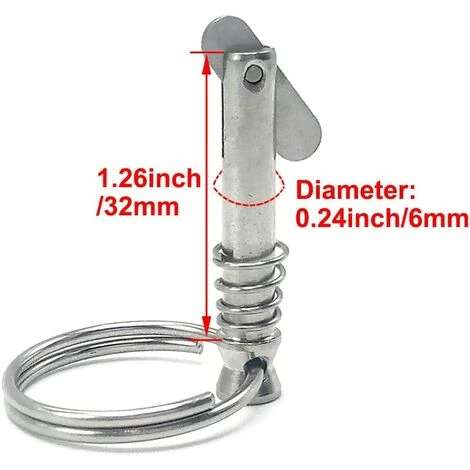 BEARSU 4 PCS Bimini Top Pins, Goupille à Dégagement Rapide De 1/4 "de Diamètre Avec Came Et Ressort, Goupilles De Charnière Amovibles En Acier Inoxydable 316 Quincaillerie Marine 5 BEARSU 4 PCS Bimini Top Pins, Goupille à Dégagement Rapide De 1/4 "de Diamètre Avec Came Et Ressort, Goupilles De Charnière Amovibles En Acier Inoxydable 316 Quincaillerie Marine – Image 3