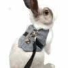 TRIOMPHE Harnais De Costume Ajustable De Lapin, Harnais Pour Petit Animal Et Jeu De Laisse ， Pour Petits Animaux Lapin Hamsters Chats （Gris L） -Equipement antichute Soldes 37670986 1