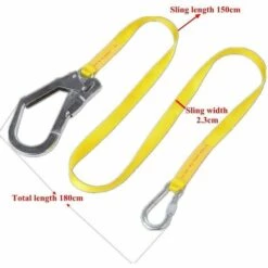 TRIOMPHE Longe De Securite, Corde De Protection Contre Les Chutes Avec Ceinture De Harnais D'escalade D'exterieur Avec Gros Crochets A Pression, Mousqueton -Equipement antichute Soldes 37991835 3