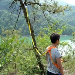 TRIOMPHE Longe De Securite, Corde De Protection Contre Les Chutes Avec Ceinture De Harnais D'escalade D'exterieur Avec Gros Crochets A Pression, Mousqueton -Equipement antichute Soldes 37991835 5