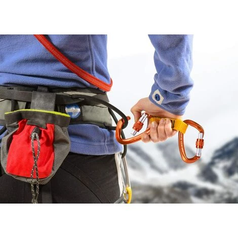 TRIOMPHE Lot De 2 Mousquetons De Verrouillage 25 KN Robustes Avec Fermeture à Vis Pour Escalade En Plein Air, Camping, Hamacs, Laisse Pour Chien, Balançoire, Pêche, Bouteille D'eau, Porte-clés 5 TRIOMPHE Lot De 2 Mousquetons De Verrouillage 25 KN Robustes Avec Fermeture à Vis Pour Escalade En Plein Air, Camping, Hamacs, Laisse Pour Chien, Balançoire, Pêche, Bouteille D'eau, Porte-clés – Image 3