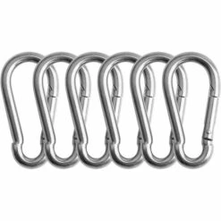 BETTERLIFE 6Pcs M6 Mousquetons 304 Maillon Rapide Bague De Verrouillage Crochet Porte-clés Gym Câble Poids Crochet