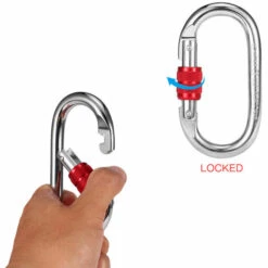 Poulie Mobile A Roulement Lixada 20kN Avec Mousqueton A Verrouillage A Vis 25kN Pour L'escalade De Greement, Modele : Bleu -Equipement antichute Soldes 39290797 4