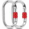 BETTERLIFE Mousquetons Escalade, MALAYAS 2Pcs Mousquetons De Sécurité 25KN En Forme De O Mousqueton à Verrouillage Pour L'escalade, La Descente En Rappel, Hamacs, Laisse Pour Chien, Bouteille -Equipement antichute Soldes 39654842 1
