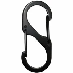 BETTERLIFE Lot De 20 Mousquetons En S - En Acier Inoxydable - Type S - Double Mousqueton En Métal - 2 Ouvertures - Pour La Maison, Les Randonnées En Plein Air, La Pêche, Le Camping - Noir