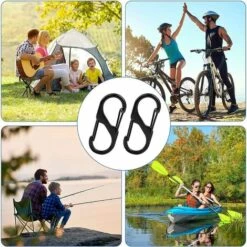 BETTERLIFE Lot De 20 Mousquetons En S - En Acier Inoxydable - Type S - Double Mousqueton En Métal - 2 Ouvertures - Pour La Maison, Les Randonnées En Plein Air, La Pêche, Le Camping - Noir 10 BETTERLIFE Lot De 20 Mousquetons En S - En Acier Inoxydable - Type S - Double Mousqueton En Métal - 2 Ouvertures - Pour La Maison, Les Randonnées En Plein Air, La Pêche, Le Camping - Noir -Equipement antichute Soldes 39654860 4