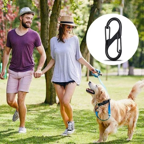 BETTERLIFE Lot De 20 Mousquetons En S - En Acier Inoxydable - Type S - Double Mousqueton En Métal - 2 Ouvertures - Pour La Maison, Les Randonnées En Plein Air, La Pêche, Le Camping - Noir 7 BETTERLIFE Lot De 20 Mousquetons En S - En Acier Inoxydable - Type S - Double Mousqueton En Métal - 2 Ouvertures - Pour La Maison, Les Randonnées En Plein Air, La Pêche, Le Camping - Noir â Image 5