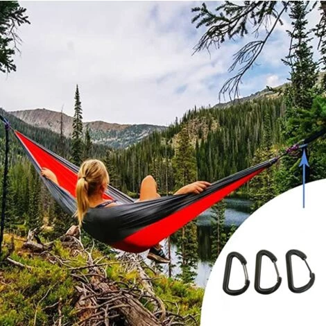 BETTERLIFE Mousquetons En Alliage D'Aluminium En Forme D Mousquetons Porte Clé Mousquetons Ressort 4pcs Pour Camping Randonnée Sac à Dos 6 BETTERLIFE Mousquetons En Alliage D'Aluminium En Forme D Mousquetons Porte Clé Mousquetons Ressort 4pcs Pour Camping Randonnée Sac à Dos – Image 4