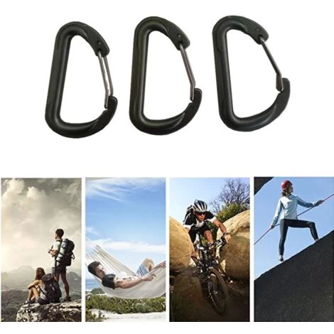 BETTERLIFE Mousquetons En Alliage D'Aluminium En Forme D Mousquetons Porte Clé Mousquetons Ressort 4pcs Pour Camping Randonnée Sac à Dos 7 BETTERLIFE Mousquetons En Alliage D'Aluminium En Forme D Mousquetons Porte Clé Mousquetons Ressort 4pcs Pour Camping Randonnée Sac à Dos – Image 5