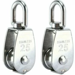 BETTERLIFE Poulie De Levage, Poulie Simple En Acier Inoxydable 304 Poulie Simple M25 Charge 150kg, Lot De 2