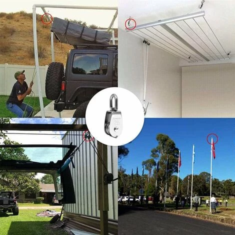 BETTERLIFE Poulie De Levage, Poulie Simple En Acier Inoxydable 304 Poulie Simple M25 Charge 150kg, Lot De 2 7 BETTERLIFE Poulie De Levage, Poulie Simple En Acier Inoxydable 304 Poulie Simple M25 Charge 150kg, Lot De 2 – Image 5