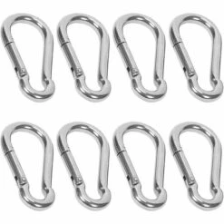 ABCRITAL Mousqueton 6 Mm 8 Pièces Mousqueton De Sport Type Crochet Mousqueton