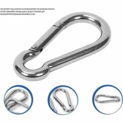 ABCRITAL Mousqueton 6 Mm 8 Pièces Mousqueton De Sport Type Crochet Mousqueton -Equipement antichute Soldes 39709545 5