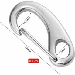 TRIOMPHE 6 Pcs Mousqueton Escalade Mousqueton A Ressort En Acier Inoxydable Charge Maximale 100 KG Pour Hamac Balançoire Camping Randonnée Extérieur - Argent 9 TRIOMPHE 6 Pcs Mousqueton Escalade Mousqueton A Ressort En Acier Inoxydable Charge Maximale 100 KG Pour Hamac Balançoire Camping Randonnée Extérieur - Argent -Equipement antichute Soldes 39710062 3