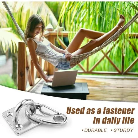 TRIOMPHE 6 Pcs Mousqueton Escalade Mousqueton A Ressort En Acier Inoxydable Charge Maximale 100 KG Pour Hamac Balançoire Camping Randonnée Extérieur - Argent 6 TRIOMPHE 6 Pcs Mousqueton Escalade Mousqueton A Ressort En Acier Inoxydable Charge Maximale 100 KG Pour Hamac Balançoire Camping Randonnée Extérieur - Argent â Image 4
