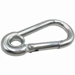 TRIOMPHE 2 Pièces 6-mm Mousqueton En Acier Inoxydable Charge De Rupture 120 Kg Mousqueton Pompier 6x60-mm