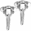 GUAZHUNIFR 2 Pcs Lourds Crochet ​De Plafond, 450KG Capacité Acier Inoxydable Hamac à Suspendre Kit 180°Rotation Pour Béton Bois Ensembles, Chaise Accrochante, Lampe Accrochante, Hamac, Yoga, Avec Vis De Fixatio -Equipement antichute Soldes 41869205 1