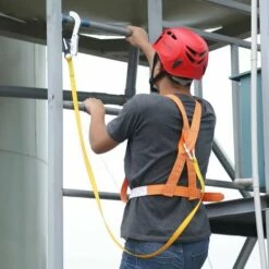 GUAZHUNIFR Sangle Longe De Sécurité Longe D'escalade Avec Mousqueton Boucle En Acier Pour Escalade Alpinisme Antichut (1.8M, 2200KG Max) -Equipement antichute Soldes 41872418 3