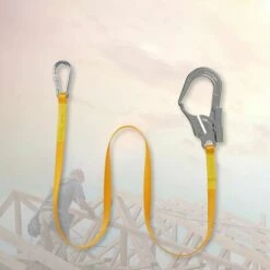 GUAZHUNIFR Sangle Longe De Sécurité Longe D'escalade Avec Mousqueton Boucle En Acier Pour Escalade Alpinisme Antichut (1.8M, 2200KG Max) -Equipement antichute Soldes 41872418 4