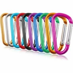 GUAZHUNIFR 10 Couleur Petit Mousqueton Prote Clés D Anneau Multicoulor Mousqueton Aluminium Mousqueton Pour Pêche Randonnée Sac à Dos