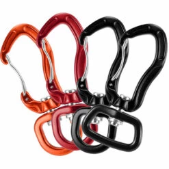 HAPPYSHOPPING Mousqueton Pivotant A 360 ° Mousqueton Rotatif A Rotation Petit Mousqueton A Mousqueton Rotatif Pour Hamac Crochet, Modele : Anneau En C Rouge - Modele: Anneau En C Rouge -Equipement antichute Soldes 42095805 5