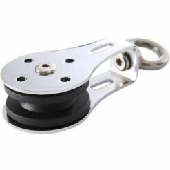 GUAZHUNIFR Poulie De Levage à Roulement, Capacité De Charge 300 Kg En Acier Inoxydable Avec Anneau Pivotant De Levage De Traction De Poulie Bloc De Roue Accessoires D'entraînement, Argent