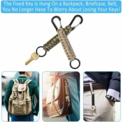 TANABATA 5 Pièce Paracorde Porte-clés Avec Mousqueton Corde Tressée Avec Porte-clés Et Mousqueton Porte-clés Paracord Extérieur Pour Le Cyclisme Alpinisme Camping Randonnées Pédestres -Equipement antichute Soldes 42414704 3