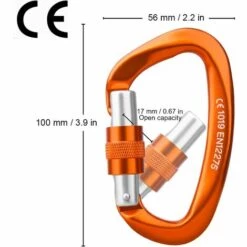TANABATA 1pc Mousqueton Escalade 25kN Mousqueton à Verrouillage Mousqueton En Forme De D -Equipement antichute Soldes 42414928 3