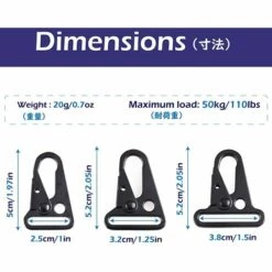 TANABATA Mousqueton Suspendu Tactique Porte Clé Pince Boucle Clips Crochet à Bec D’aigle Multifonctionnel Pour Camping Randonnée Chasse -Equipement antichute Soldes 42414931 2