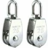 SUPERMARKET Poulie De Levage Superma, Poulie Simple En Acier Inoxydable 304 Poulie Simple M25 Charge 150kg, Lot De 2 -Equipement antichute Soldes 42740636 1
