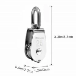 SUPERMARKET Poulie De Levage Superma, Poulie Simple En Acier Inoxydable 304 Poulie Simple M25 Charge 150kg, Lot De 2 -Equipement antichute Soldes 42740636 3