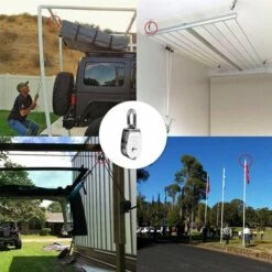 SUPERMARKET Poulie De Levage Superma, Poulie Simple En Acier Inoxydable 304 Poulie Simple M25 Charge 150kg, Lot De 2 -Equipement antichute Soldes 42740636 5