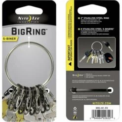 Porte-clés Avec Mousqueton NITE Ize NI-BRG-M1-R3 Noir, Argent 1 Pc(s) - Noir, Argent -Equipement antichute Soldes 4406292 4