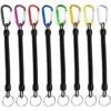 BRIDAY Porte-clés En Spirale Extensible 8 Pièces Avec Mousqueton En Métal De Couleur D, Porte-clés Rétractable à Ressort De Sécurité à Ressort -Equipement antichute Soldes 44497179 1