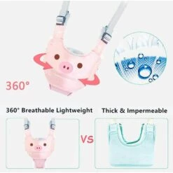 ELLE Harnais De Marche Pour Bébé, Harnais Bebe, Trotteur Aide à La Marche Des Tout-petits De Sécurité Enfant Réglable Bretelles Aide à La Marche Bébé Marche Protection Ceinture Pour 6-27 Mois Filles(Rose) -Equipement antichute Soldes 44502520 3